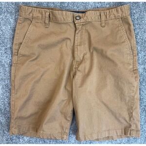 Urban Frontier Chino Shorts Mens Size 33 Brown Cotton Stretch Casual Flat Front